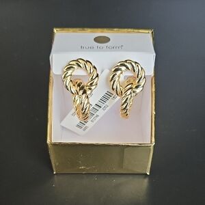 Gold Twisted Hoop Earrings